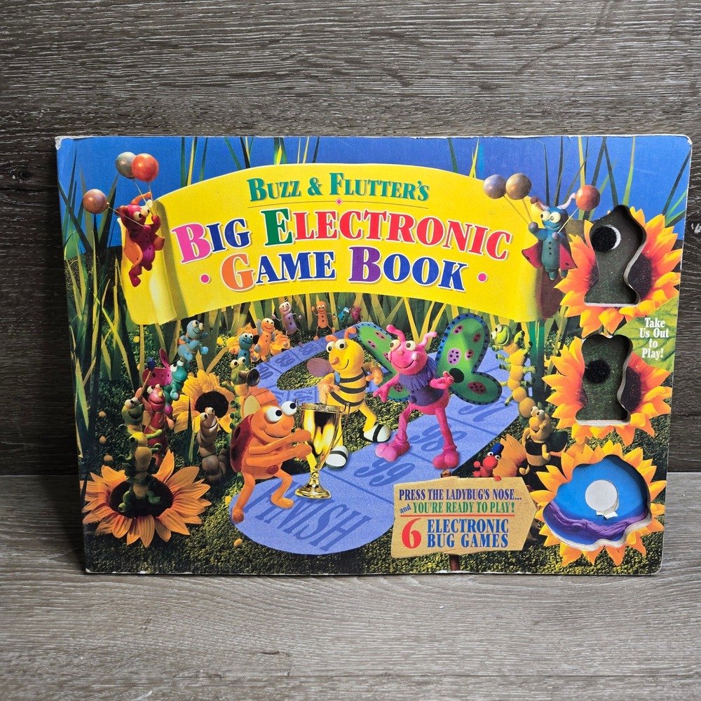 Vintage 1997 Buzz & Flutter's Big Electronic Game Book Reader's Digest Hardcover
